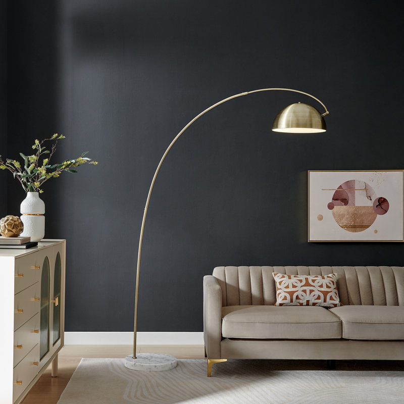Lampe sur pied Raelynn, Anqitue laiton, Anqitue laiton
