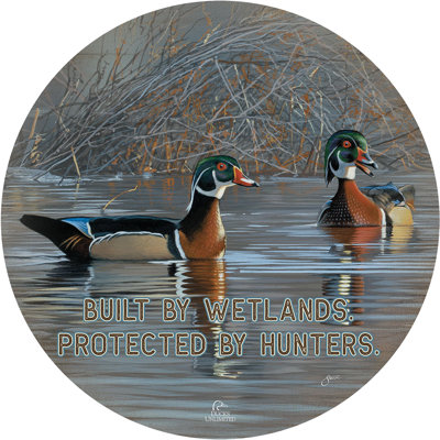 Bavardages printaniers, panneau rond de 53 cm, règles du marais : à surveiller