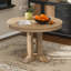Table de salle à manger extensible de style campagnard pour la cuisine et la salle à manger avec bureau en panneau de fibres à densité moyenne et structure en bois d'hévéa pour soutenir les réunions de famille-1255141905