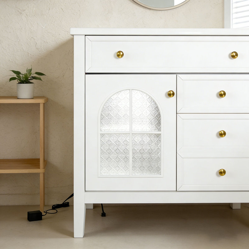 Armoire de salle de bain 35,6 po, Blanc + armoire seulement + 1 porte