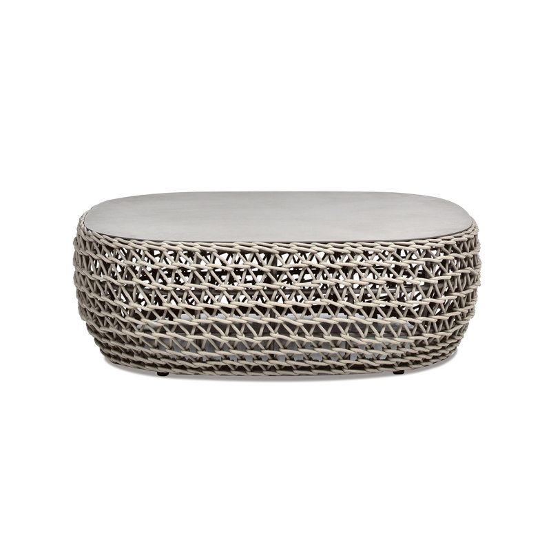 Table basse ronde Harper, taupe Geige