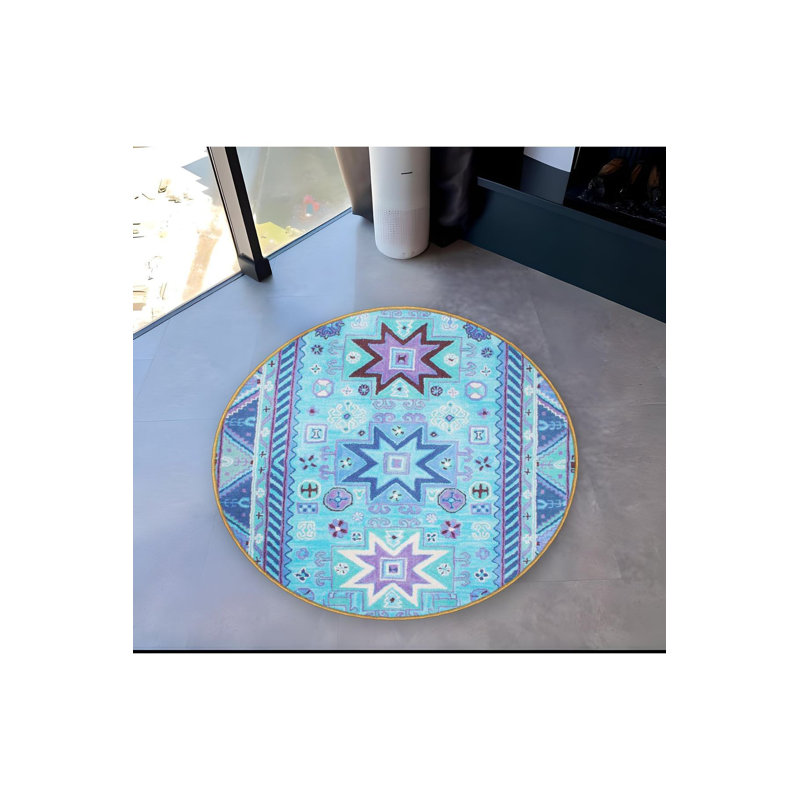 Tapis rond lavable à la machine, Rond 3 pi 3 po 