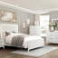Table de chevet à finition blanche antique avec tiroirs, meubles de chambre à coucher modernes, 1 pièce