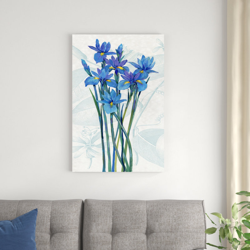 Iris bleu I, H 36 po x l 24 po