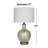 Glass Champagne Table Lamp with Drum Shade