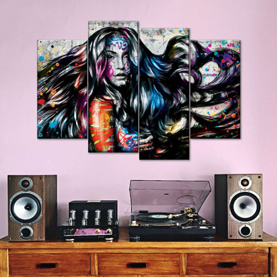 «Grunge Portrait of a Lady», reproduction sur toile