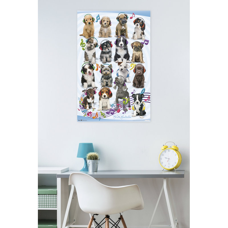 Chiot-impression sur papier casque