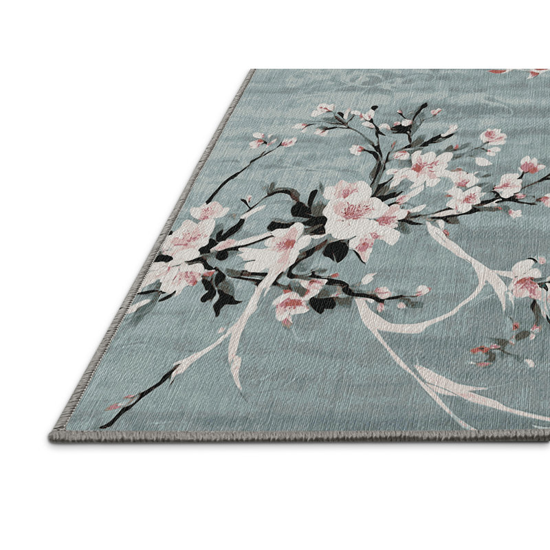 Machine Washable Gray Area Rug, Rectangle 5' x 8'