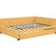 Lit de jour double avec lit gigogne en lin jaune, sans sommier tapissier, structure en bois solide et stable pour la relaxation Lit gigogne en lin tapissier-773258718