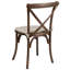 Chaise de bistro empilable à dossier croisé en bois avec coussin Aroust Series-1880886580-1980228610
