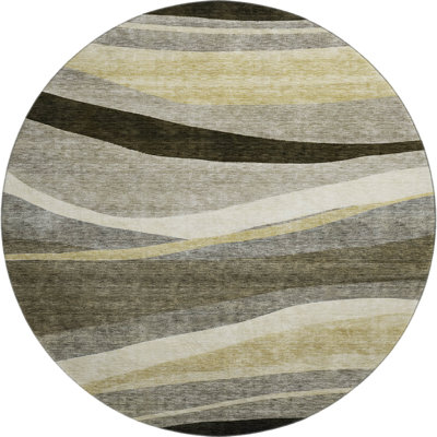 Premium Machine Washable Wayne AMF1098 Swirls Rug