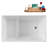 47" Streamline Soaking Acrylic Freestanding Bathtub, Bamboo Tray, Drain-103682604