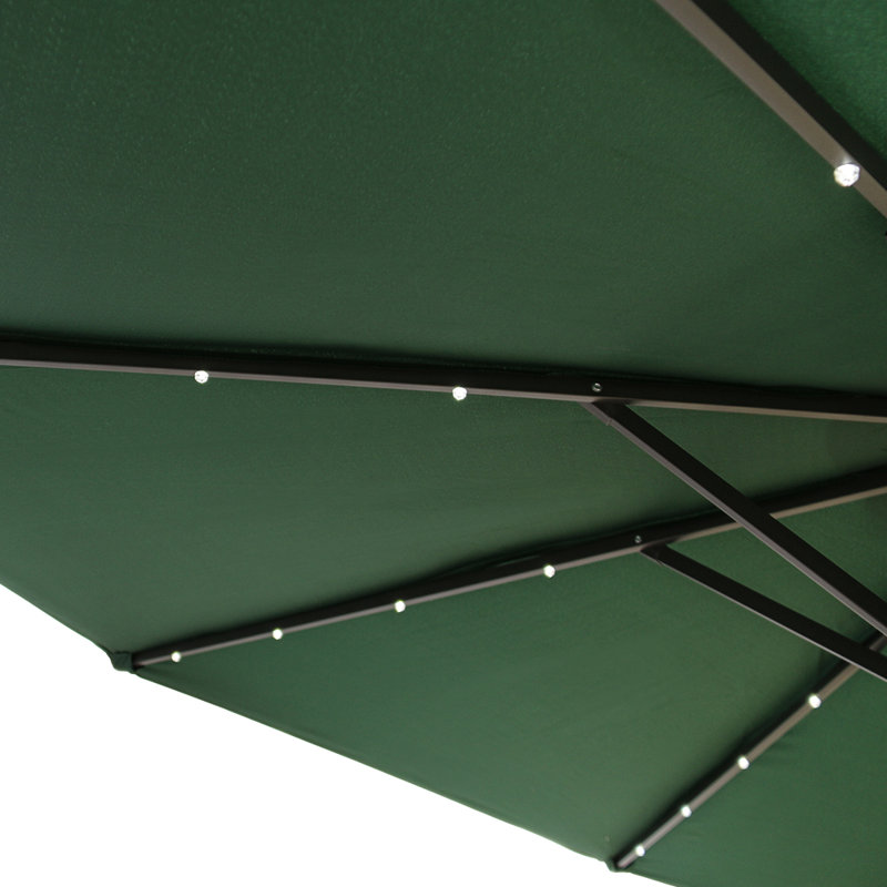 Antibes 2.7m Traditional Parasol with Lights, Green