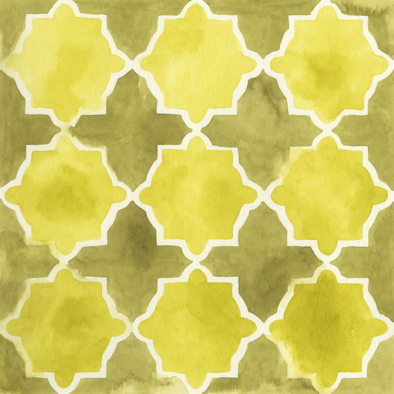Aquarelle de carreaux, H 36 po x l 36 po x P 1,25 po