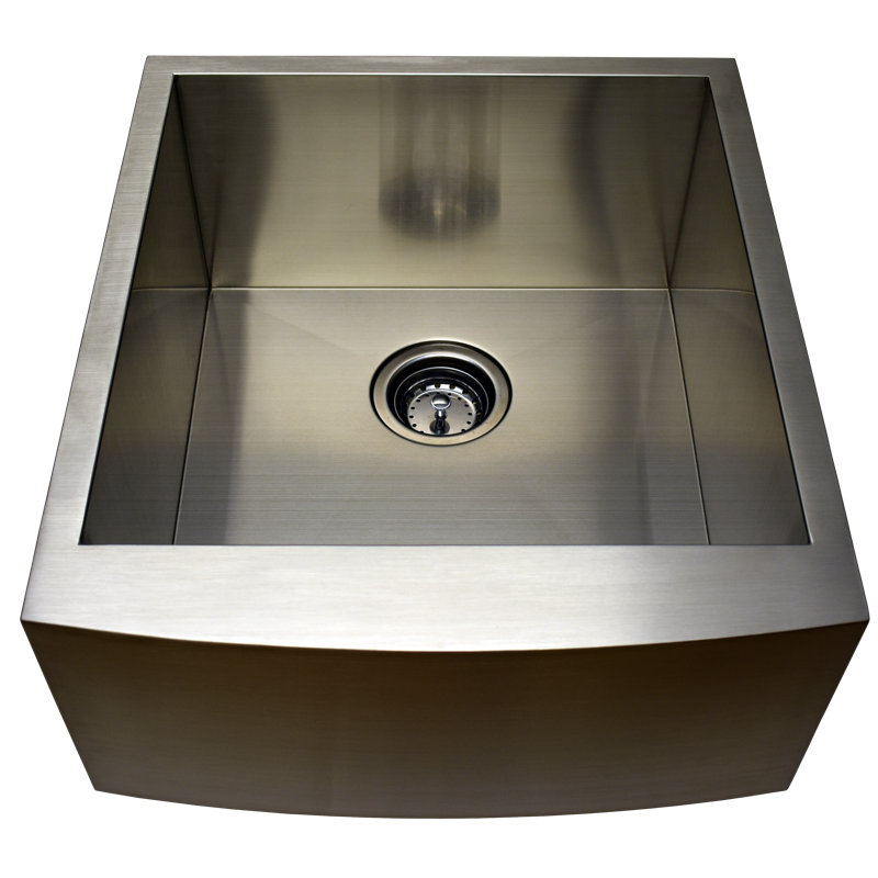 18.00'' L Farmhouse / Apron Single Bowl Stainless Steel Kitchen Sink