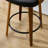 Modern Faux Leather Swivel 30'' Bar Stools , Wood Bar Stools with Footrest-122537563-119858595