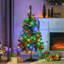 Arbre de Noël artificiel haut de 5 pi avec 36 branches, 152 lumières DEL blanc chaud ou coloré, ouverture automatique-7516739
