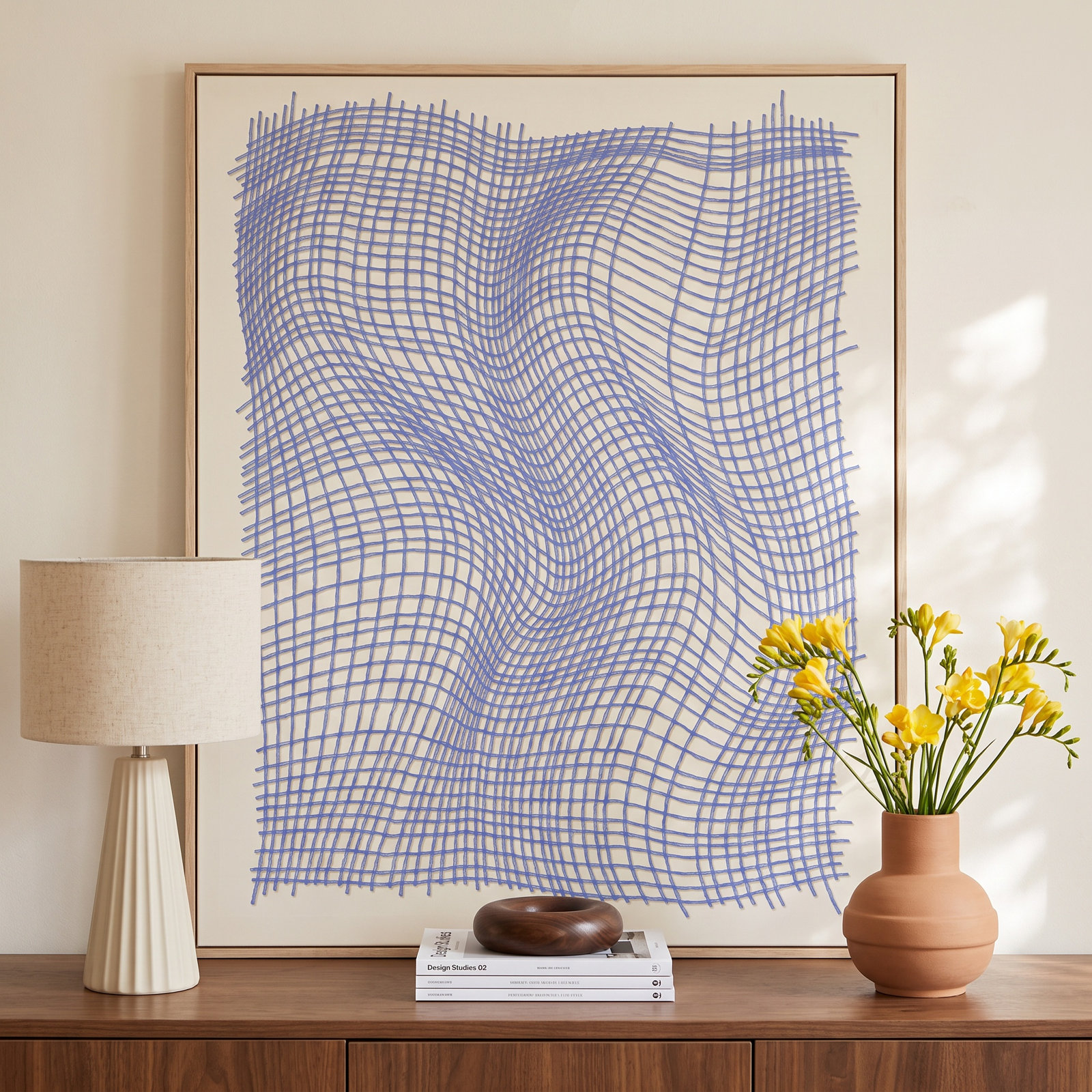 Netting 3 Print by Jacques Pilon, White Single Structure Framed Canvas, 50" H x 40" W x 1.25" D