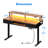 Yaelin Adjustable Metal Base Standing Desk with Power Outlet
