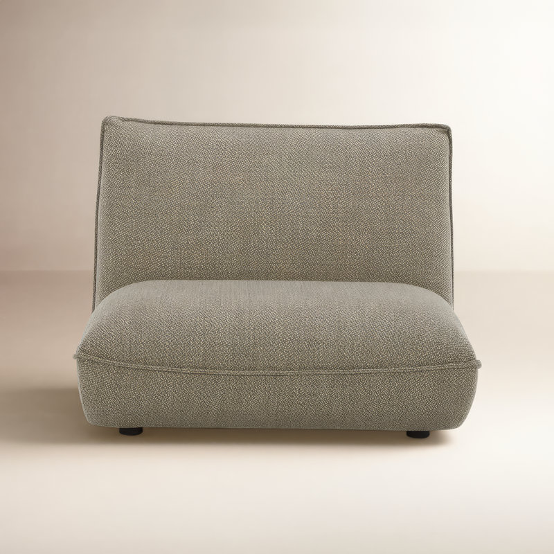 Douglass Slipper Chair, Speckled Pumice Basketweave