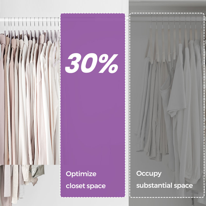 Velvet Hangers, Pack 20 Coat Hangers For Clothes, Non-Slip, With Shoulder Notches, Trouser Bar, 360° Swivel Hook, Space-Saving, 0.6 Cm Thick, 43 Cm Long