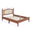 Ensemble de chambre à coucher 3 pièces avec cadre de lit en bois, 1 table de chevet rétro et 1 coiffeuse avec tabouret Avree-242102548-242102549