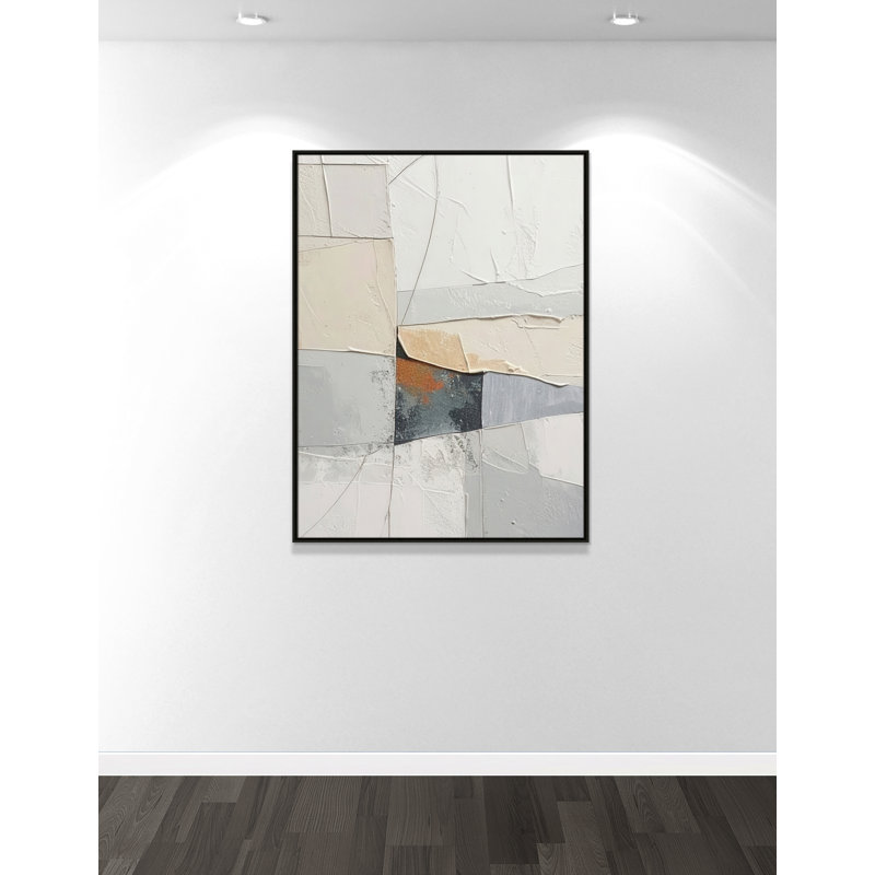 «Plastering I Print» par Alonza Saunders, 37.5'' W x 49.5'' H, Toile avec cadre, Espresso Floater