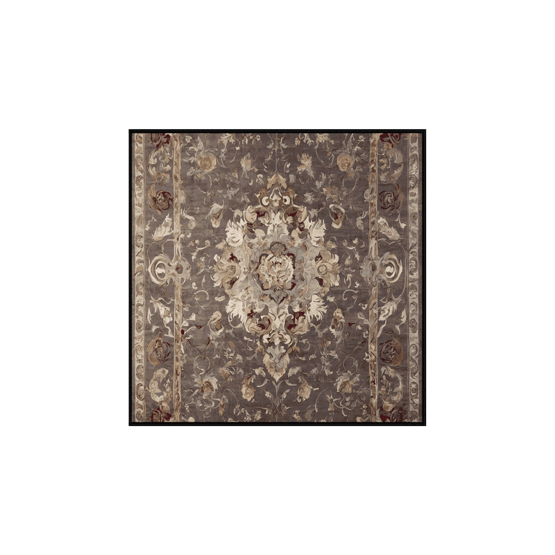 Machine Washable Brown Area Rug, Rectangle 5' x 7'