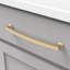 Poignée à tirer de la collection Bridges - Poignée d'armoire centrale à centrale de 8 à 13/16 po - Laiton doré brossé - Quincaillerie transitionnelle et décorative pour tiroirs et armoires-116368059-90996333