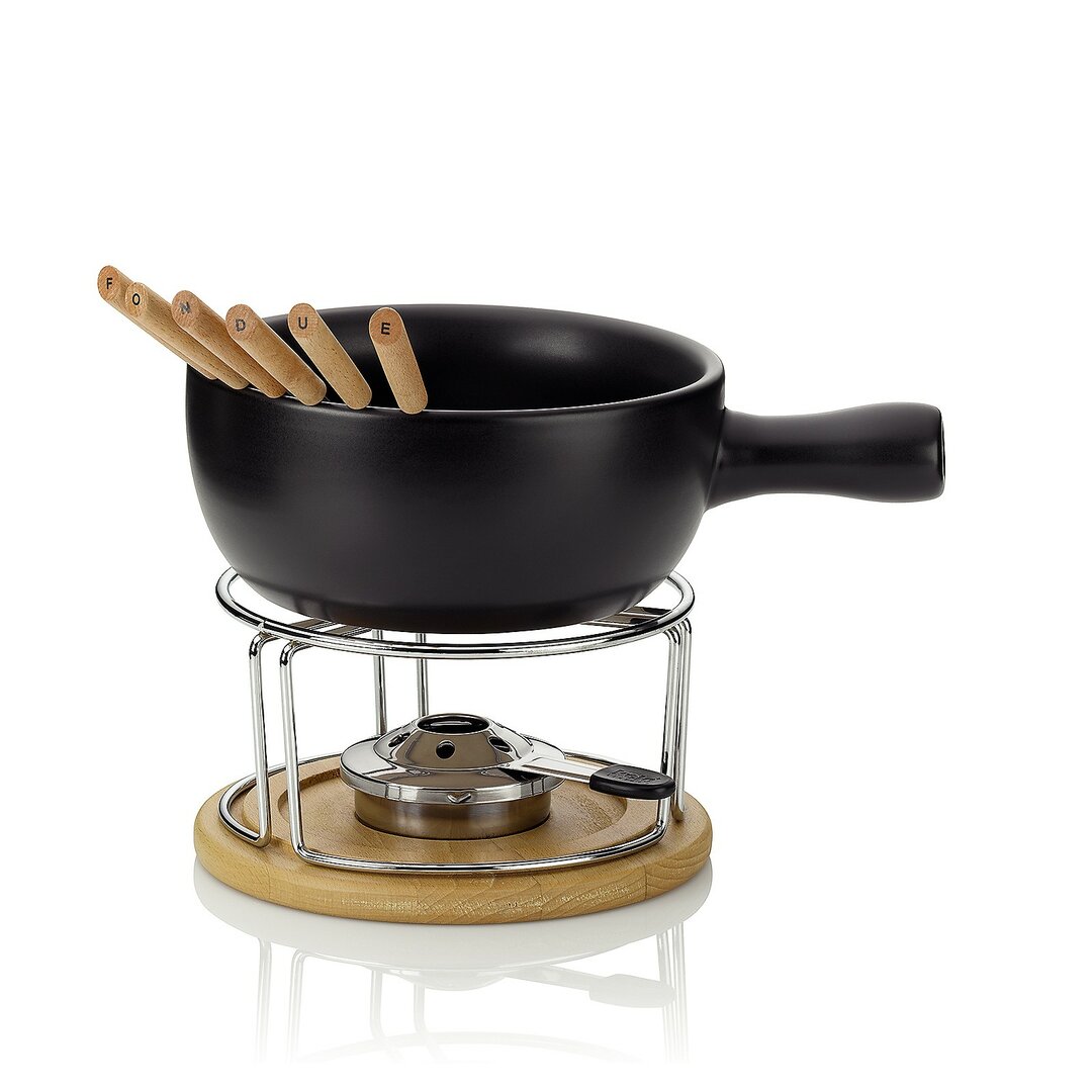 2 L Fondue-Set Natura aus Keramik