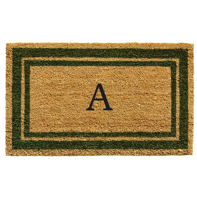 Tapis d'entrée antidérapant Stortz, Vert sauge / brun, A, Rectangle 1 pi 6 po x 2 pi 6 po