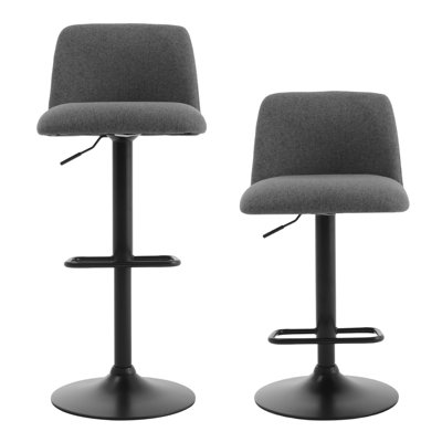 Neshay Swivel Adjustable Height Upholstered Bar Stool