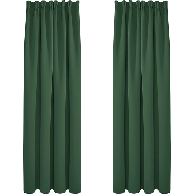 Kokichi Blackout Curtain Pair, 132cm Width x 160cm Drop D cm, Light Grey
