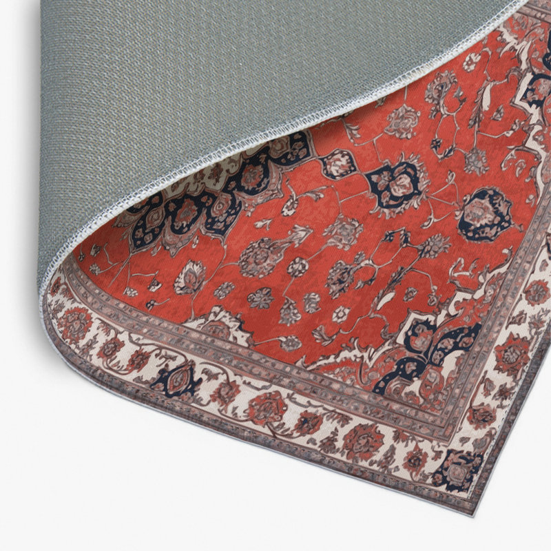 Tapis rose d'intérieur et d'extérieur Tabriz, Rectangulaire 8 pi x 10 pi