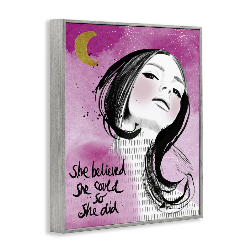 Art inspirant «So She Did Giclee» par Mercedes Lopez Charro, Estampe numérique Farmhouse, H 30 po x l 24 po