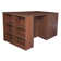 Legacy Stand Up Lateral File/ 3 Desk Quad with Bookcase End