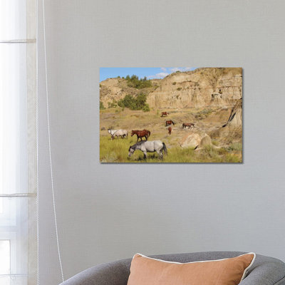 Badlands Herd by Brian Wolf - Wrapped Canvas Print