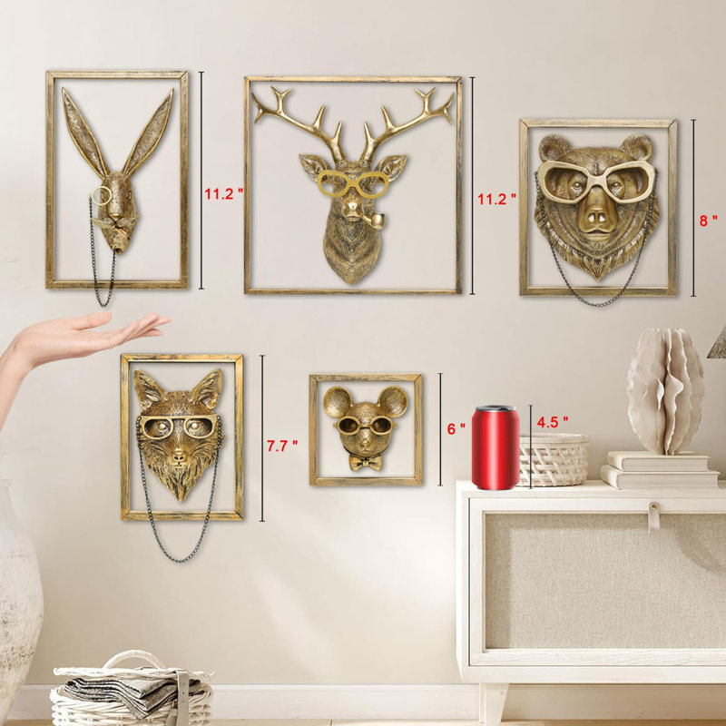 Animal Sculpture Head Hanging Decoration