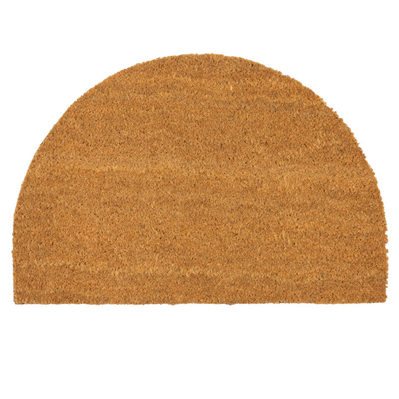 Nicola Spring - Half Moon Door Mats - 60 x 40cm, Individual, Brown