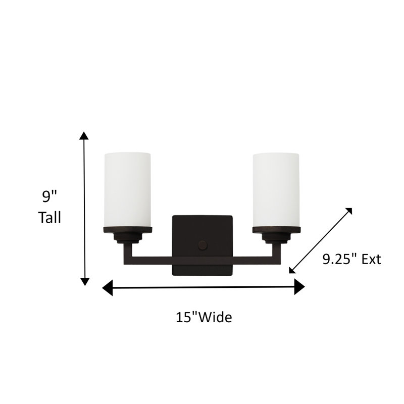 Lamas 2 - Light Dimmable Vanity Light, Ebony Bronze