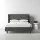 Lapa Upholstered Wingback Bed