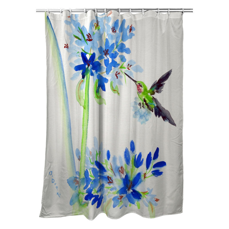 Rideau de douche simple & fleurs hbird Sippel
