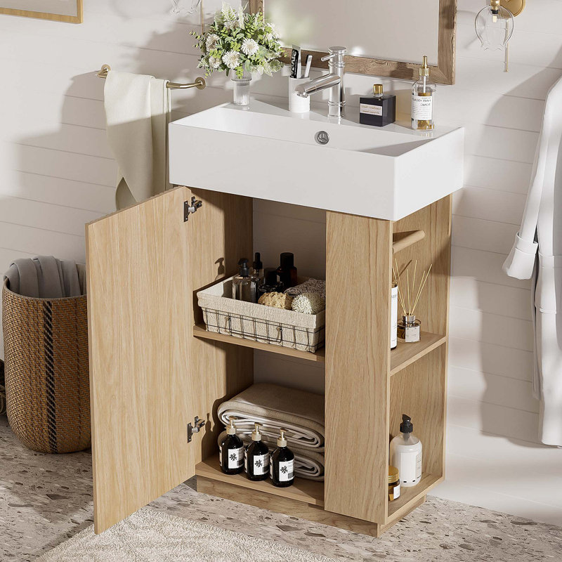 Meuble-lavabo 21,6 po avec lavabo en céramique