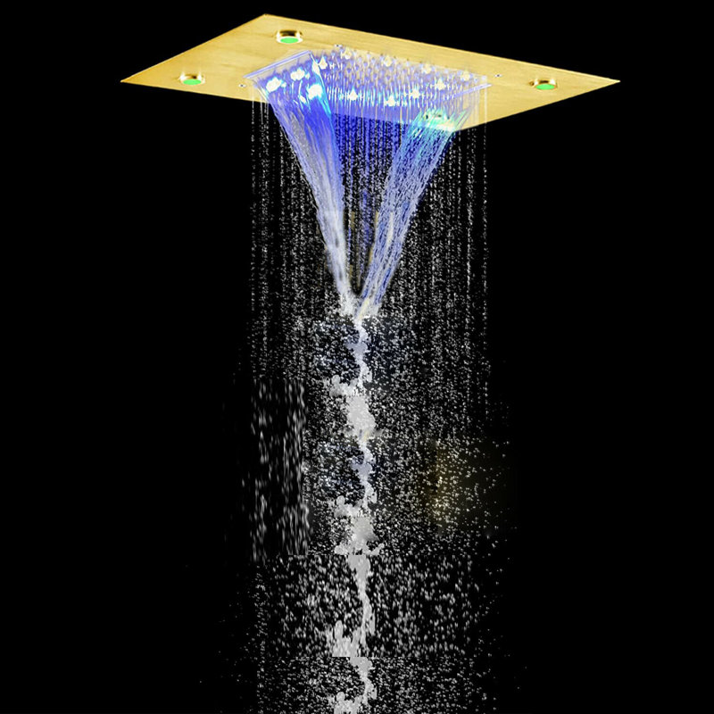 Rain Fixed Shower Head 2.5 GPM GPM with Self-Cleaning, Chrome