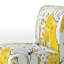 Fauteuil de chambre en velours noir et blanc