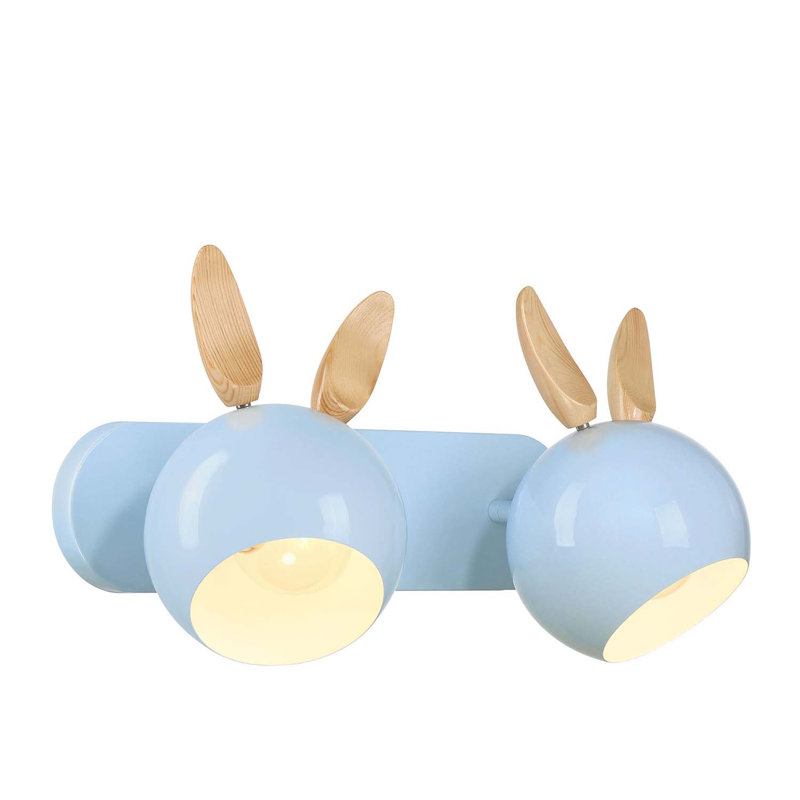 Applique murale Topsy à 2 lumières, Bunny Ears, Sky Blue
