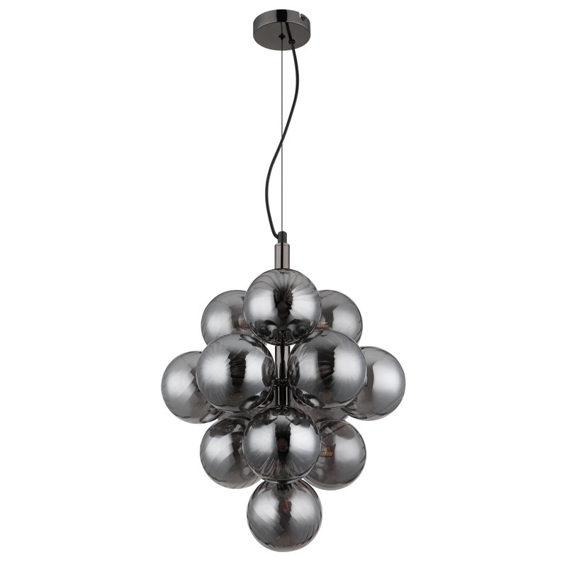 Kimbal 13 - Light Matte Black Pendant, Smoke colour