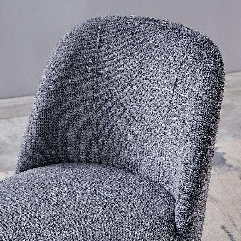 Tabouret de bar rembourré en tissu Kalleigh, Gris