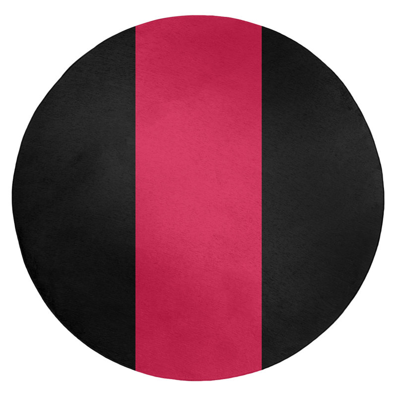 Chenille Striped Indoor Rug, Round 5'