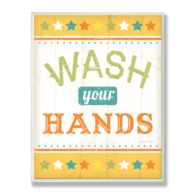 Plaque murale Curtin Wash Your Hands